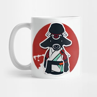 japanese dog samurai Mug